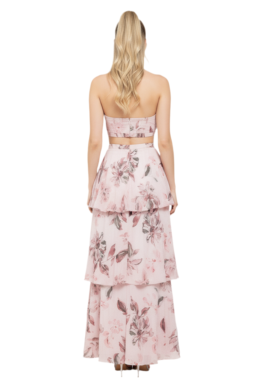 Conjunto Floral Rosé de Dos Piezas