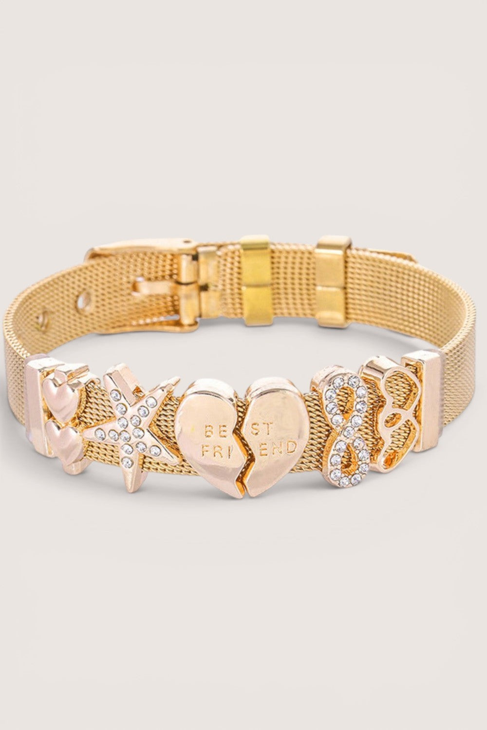 Pulsera Malla Best Friend con Charms