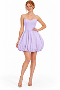 Vestido Corto Globo Strapless