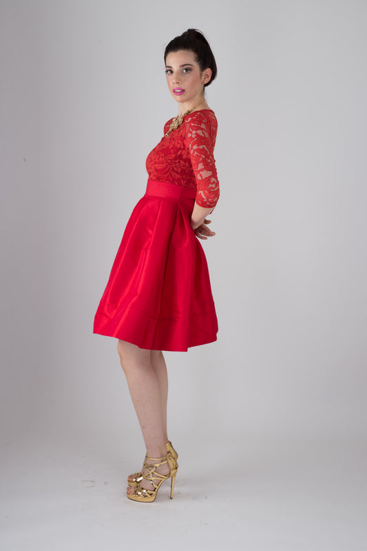 VESTIDO MIDI DE MANGA LARGA