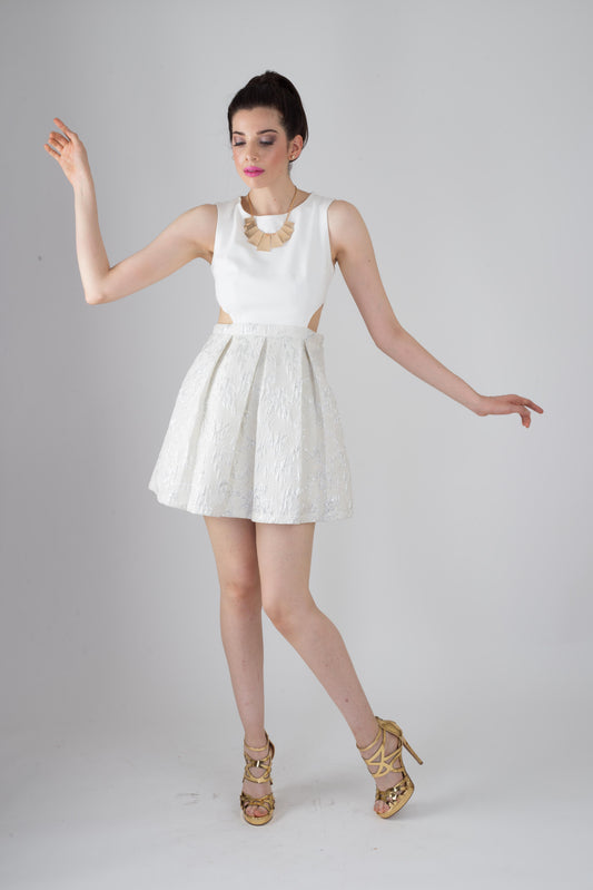 VESTIDO CORTO CUT OFF