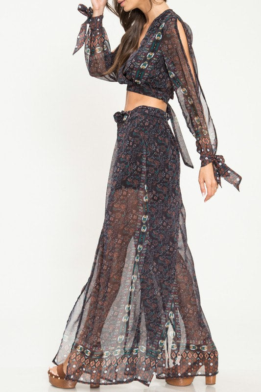 CONJUNTO CON TELA VAPOROSA