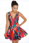 Vestido Corto Tafeta Colores Corte a