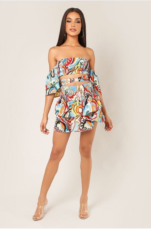 CONJUNTO FALDA CORTA Y TOP
