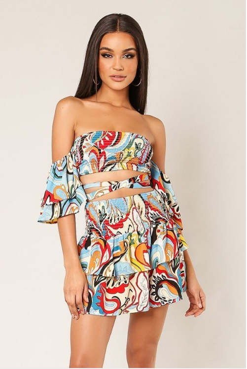CONJUNTO FALDA CORTA Y TOP
