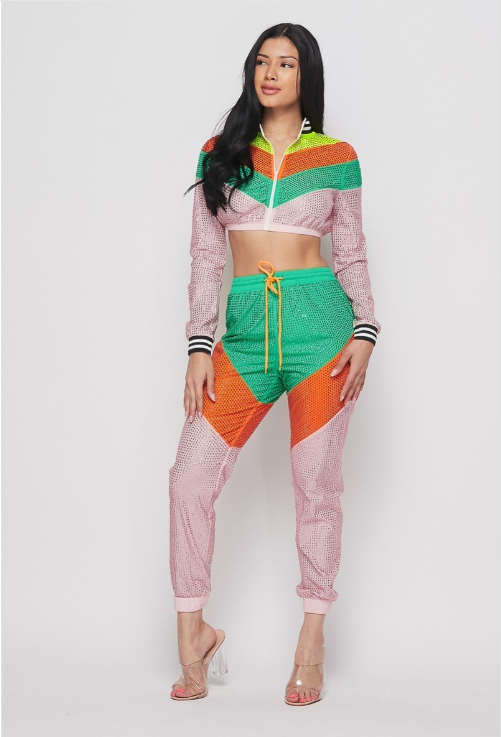 SET PANTS CON BRILLOS