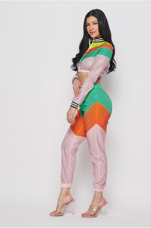 SET PANTS CON BRILLOS