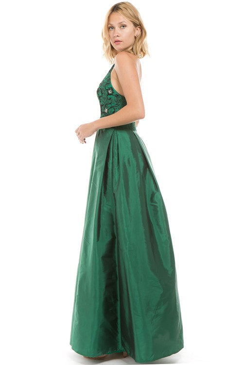 VESTIDO LARGO VERDE