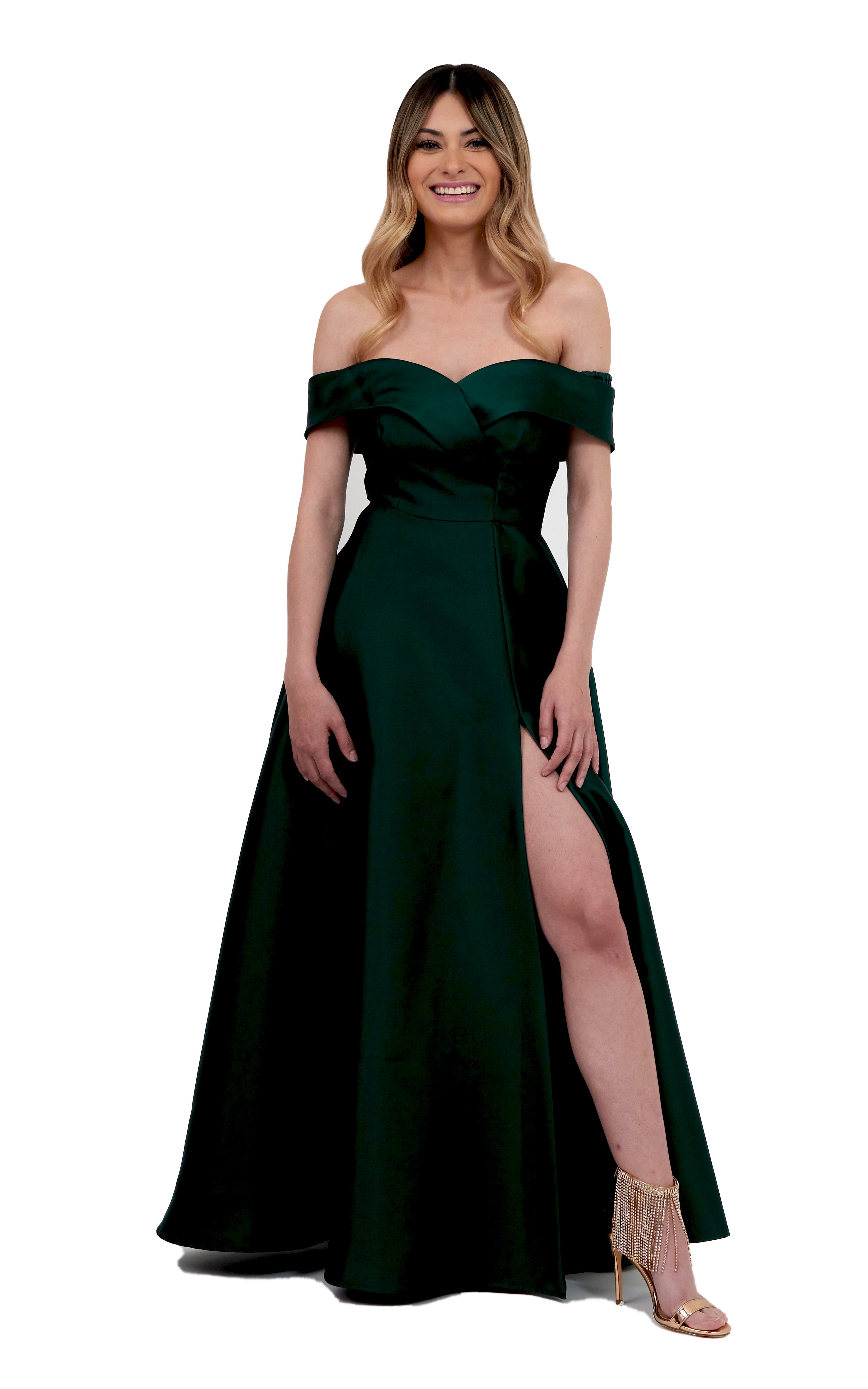 Vestidos verde botella 2025 largos