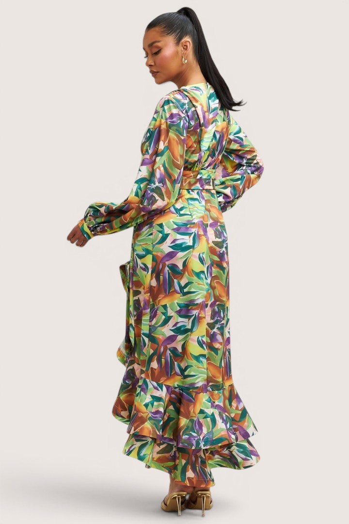 Vestido Cruzado Colores Manga Larga