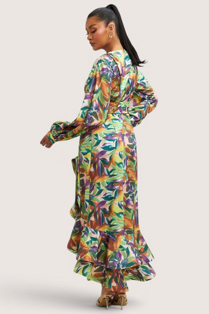 Vestido Cruzado Colores Manga Larga