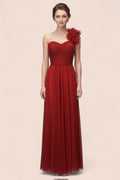 Vestido Largo tul con olanes un tirante