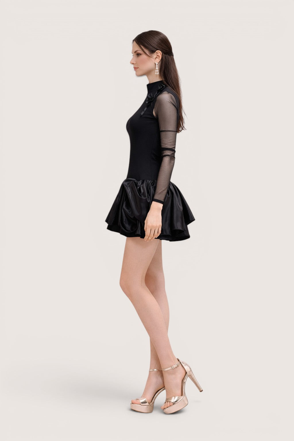 Mini Dress “Black Rose Couture”