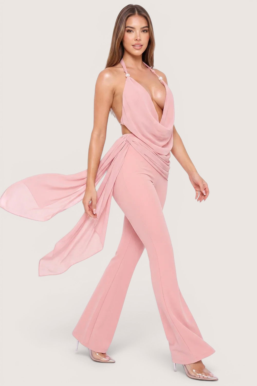 C260527 jumpsuit bridal rose