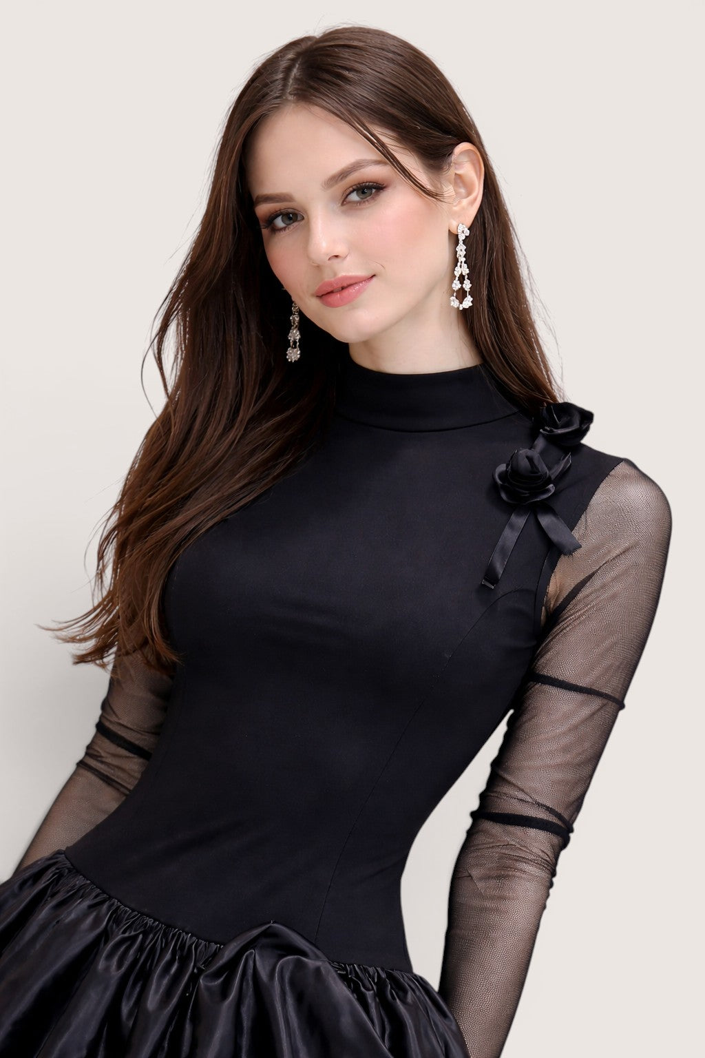 Mini Dress “Black Rose Couture”