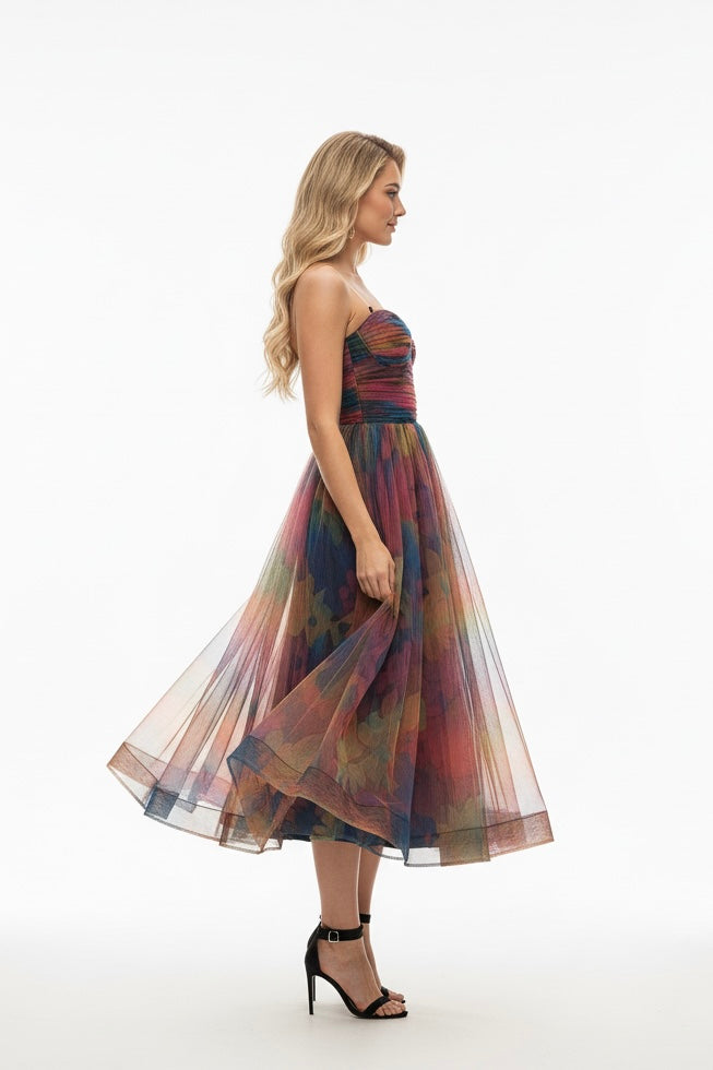 Vestido Midi Multicolor Illusion