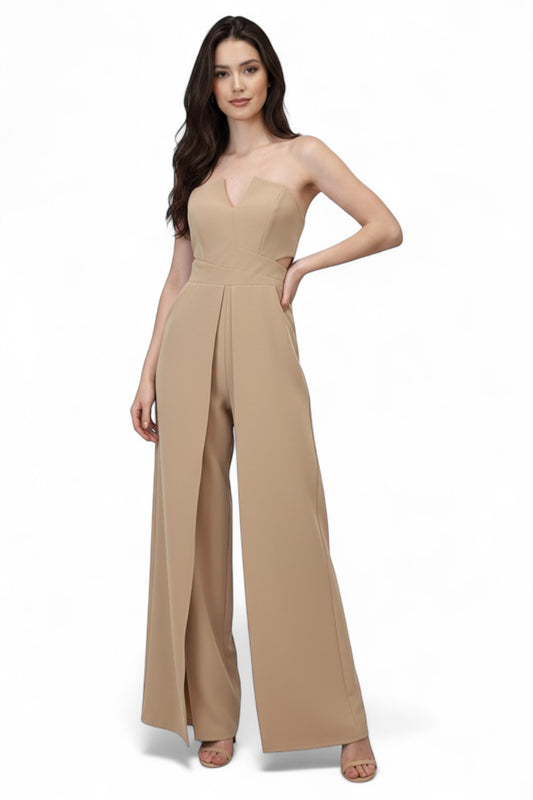 Jumpsuit Strapless Nude Palazzo