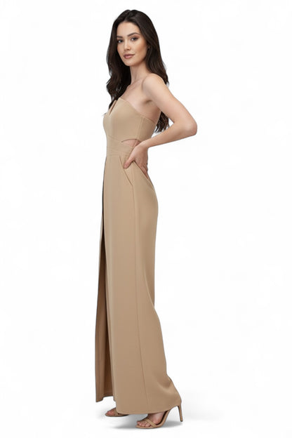 Jumpsuit Strapless Nude Palazzo