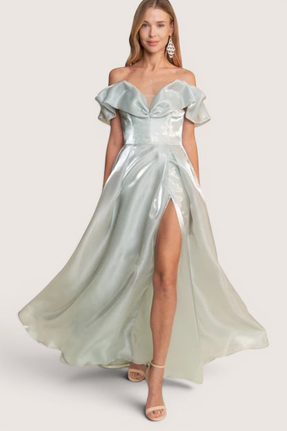 Vestido Princesa organza sage
