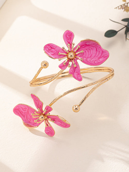 Collar de Cuentas Rosa con Corazón Amarillo