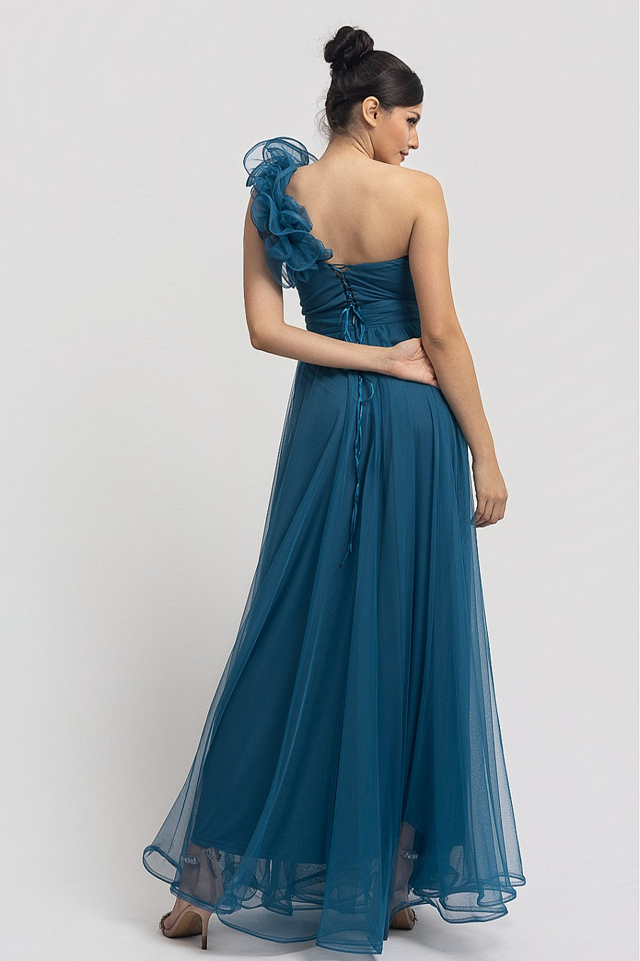 Vestido largo jade detalle