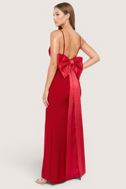 Vestido rojo elegante de gala Pink Shop