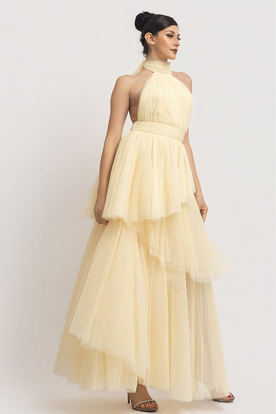 Detalle falda tutú vestido amarillo - Pink Shop by MAF