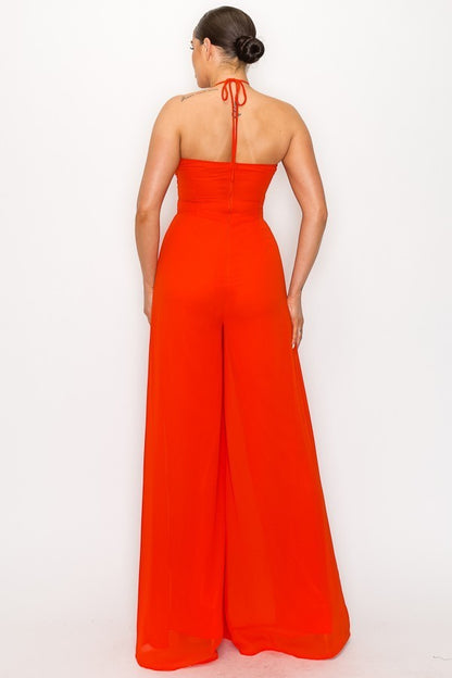 Jumpsuit Tomate Escote Cruzado