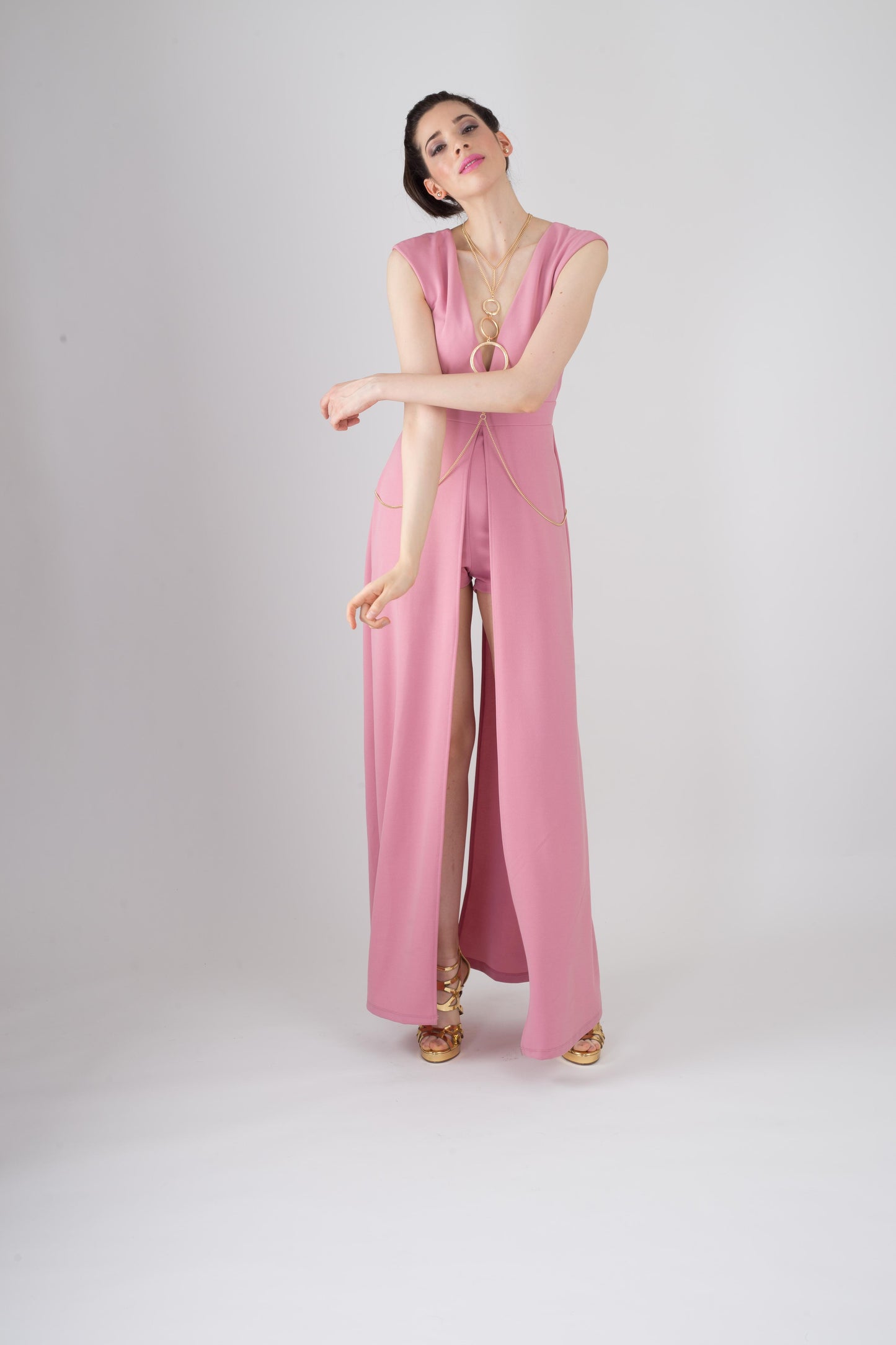 ROMPER VESTIDO ESCOTE EN V