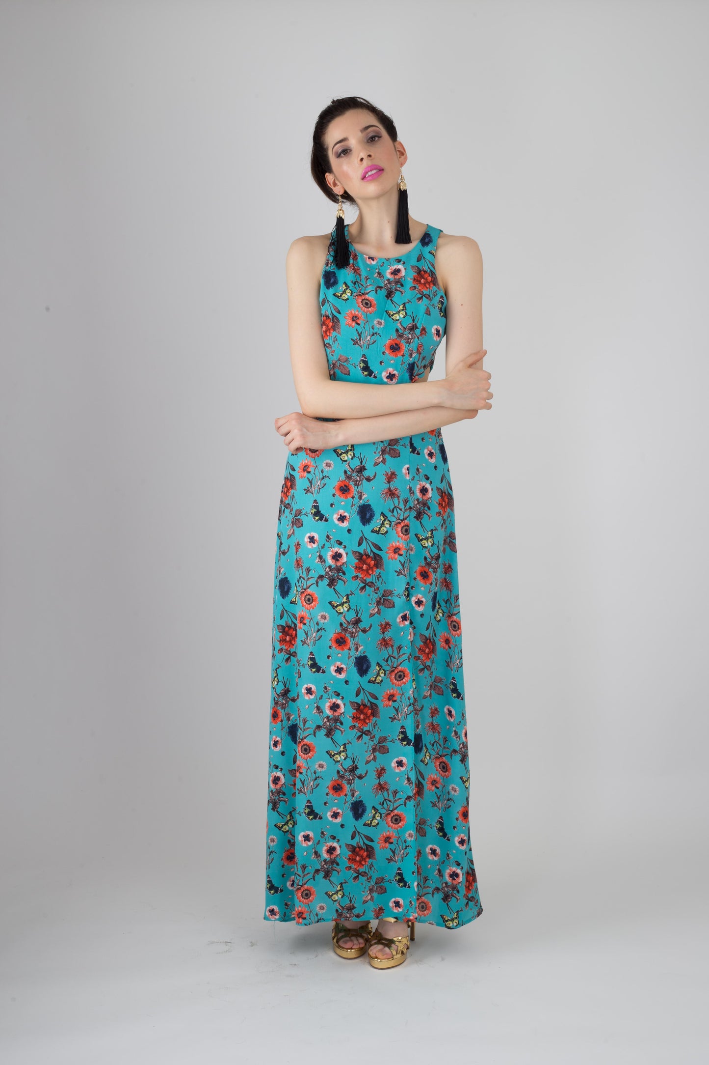 VESTIDO MAXI CUT OFF