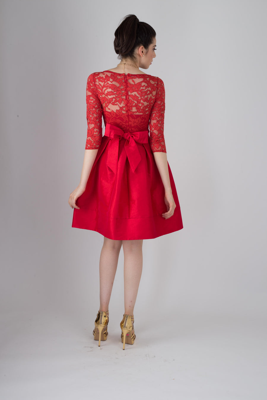 Vestido Midi de Manga Larga
