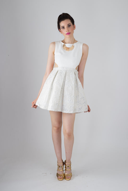 VESTIDO CORTO CUT OFF