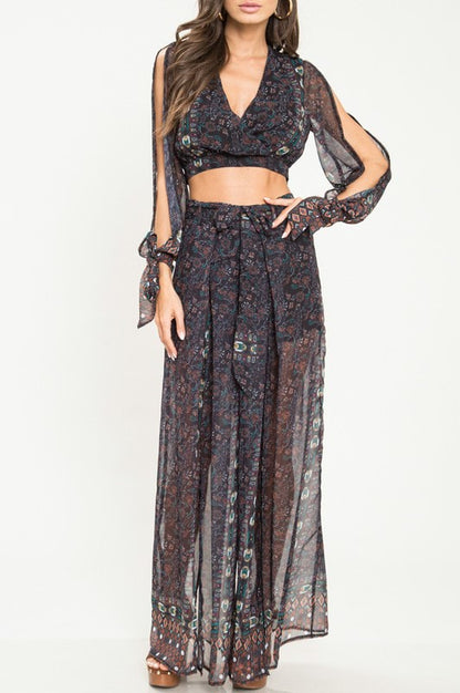 CONJUNTO CON TELA VAPOROSA