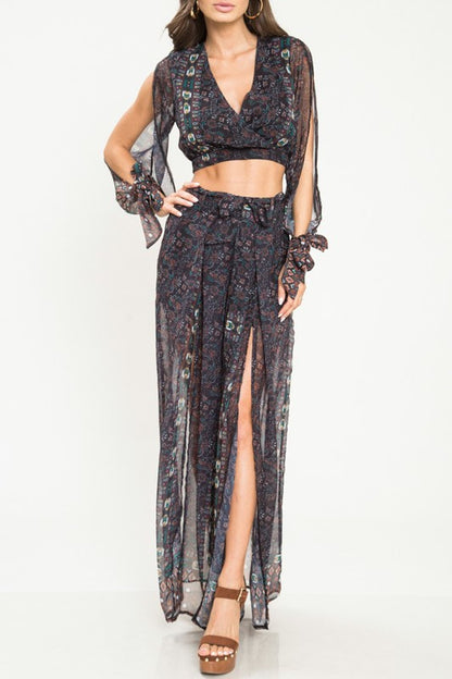 CONJUNTO CON TELA VAPOROSA