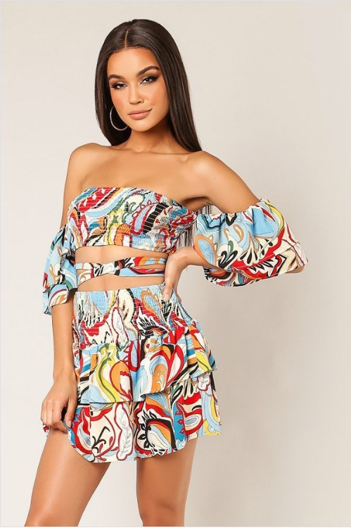 Vestidos top y falda corta hotsell