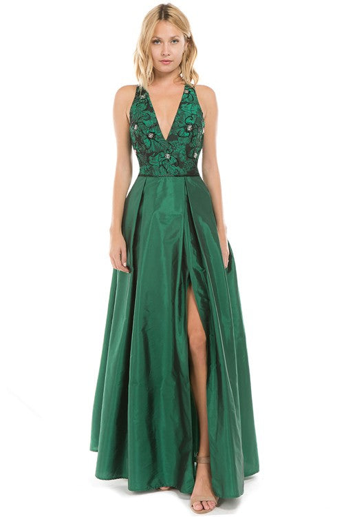 VESTIDO LARGO VERDE