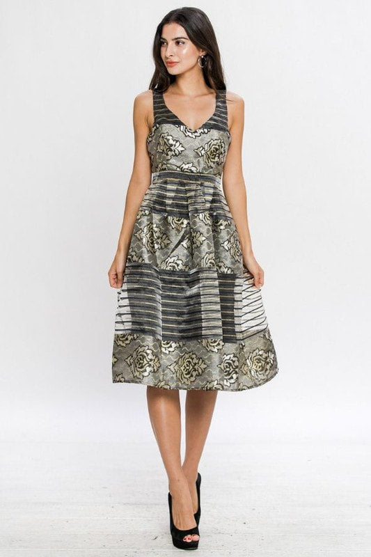 Vestido Midi Dorado