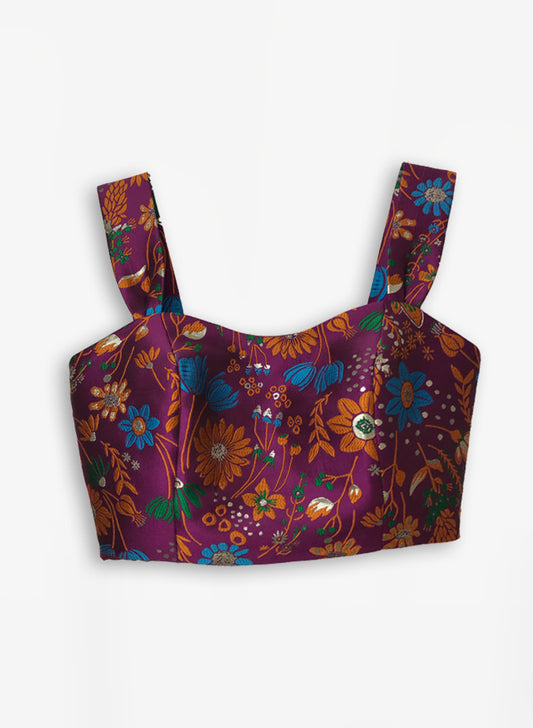 TOP magenta Flores