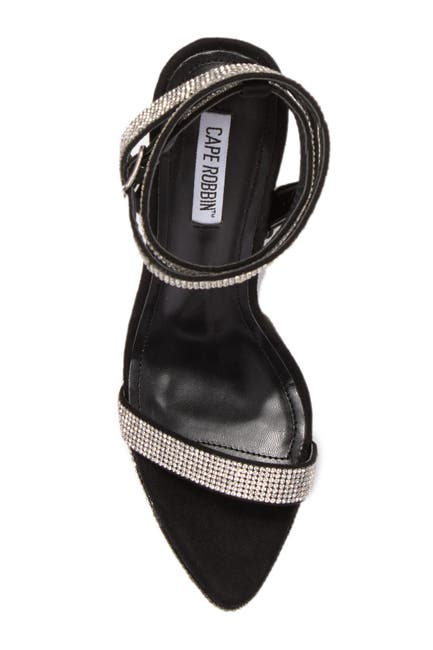 zapato plata de brillos