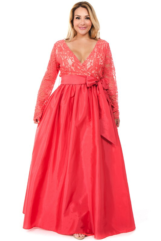 Vestidos coral largo