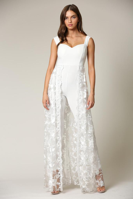 Jumpsuit  blanco novia