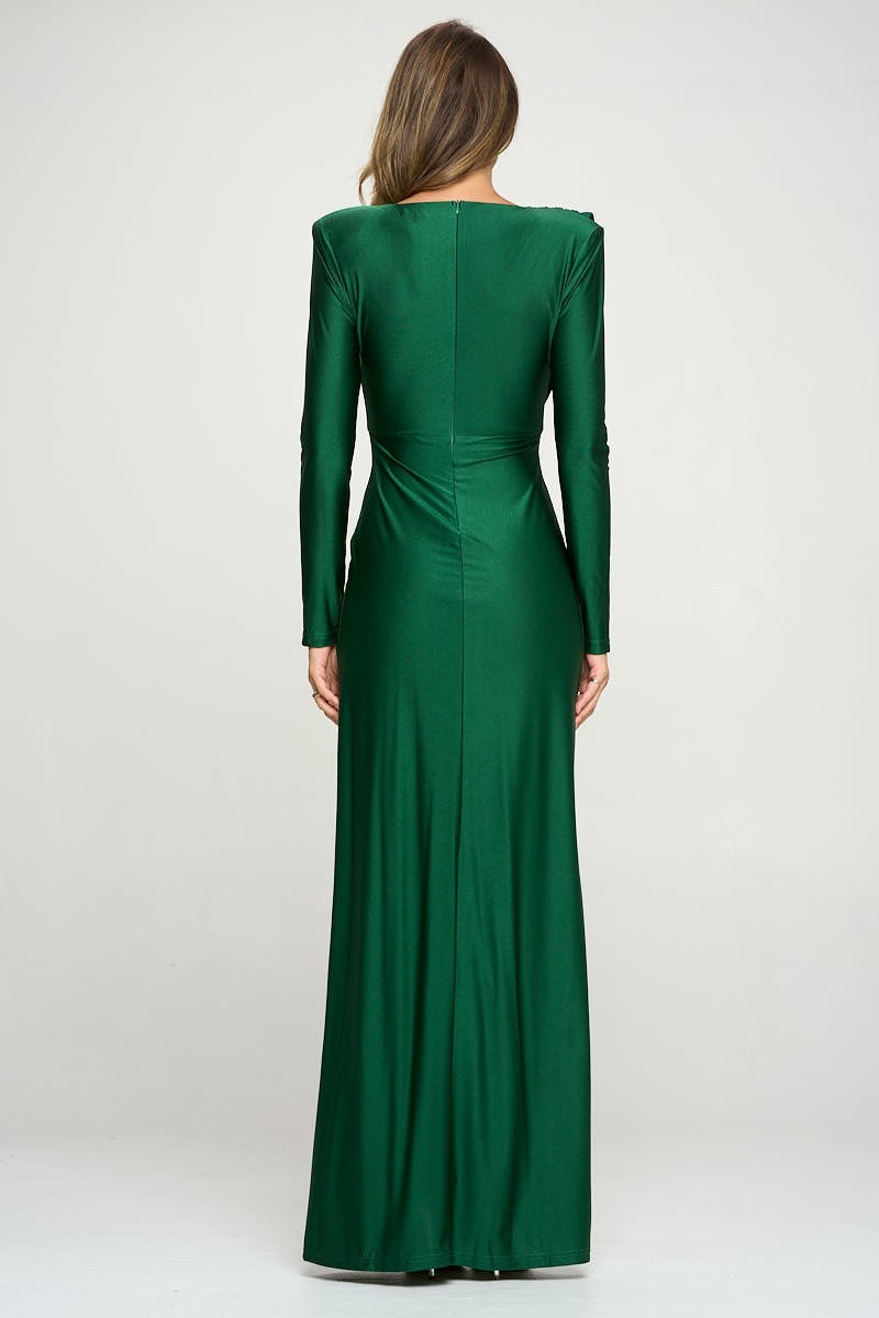 Vestido Sexy Esmeralda Satinado